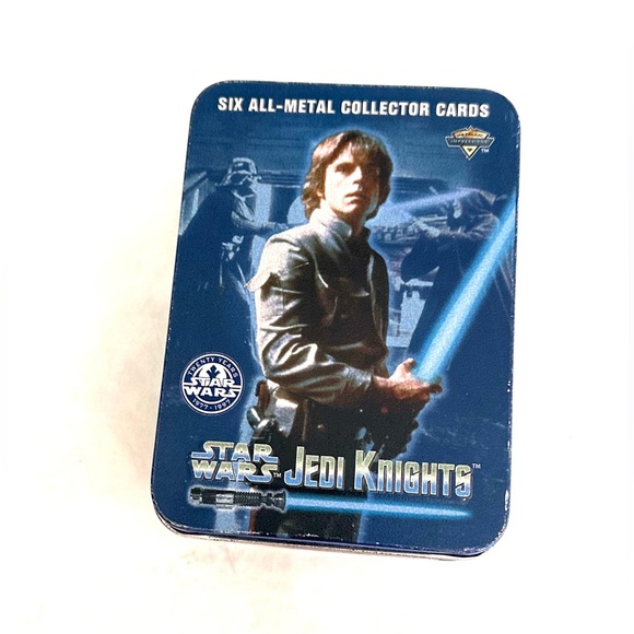 STAR WARSCard Sets JEDI KNIGHTS EMBOSSED Metal Set:6 SEALED Original Tin 1997 - Picture 2 of 4